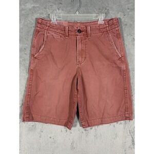 American Eagle Outfitters Shorts Sz 32 Faded Red Chino Flat Front Casual Summer